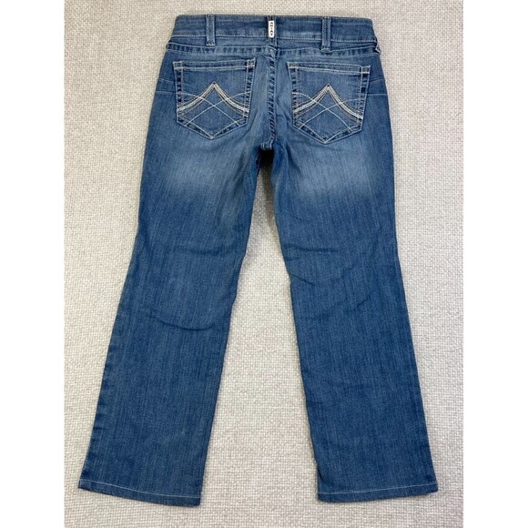 Ariat REAL Jeans Women's 30 Straight Stretch Western Embroidered Pockets Denim - Picture 3 of 11